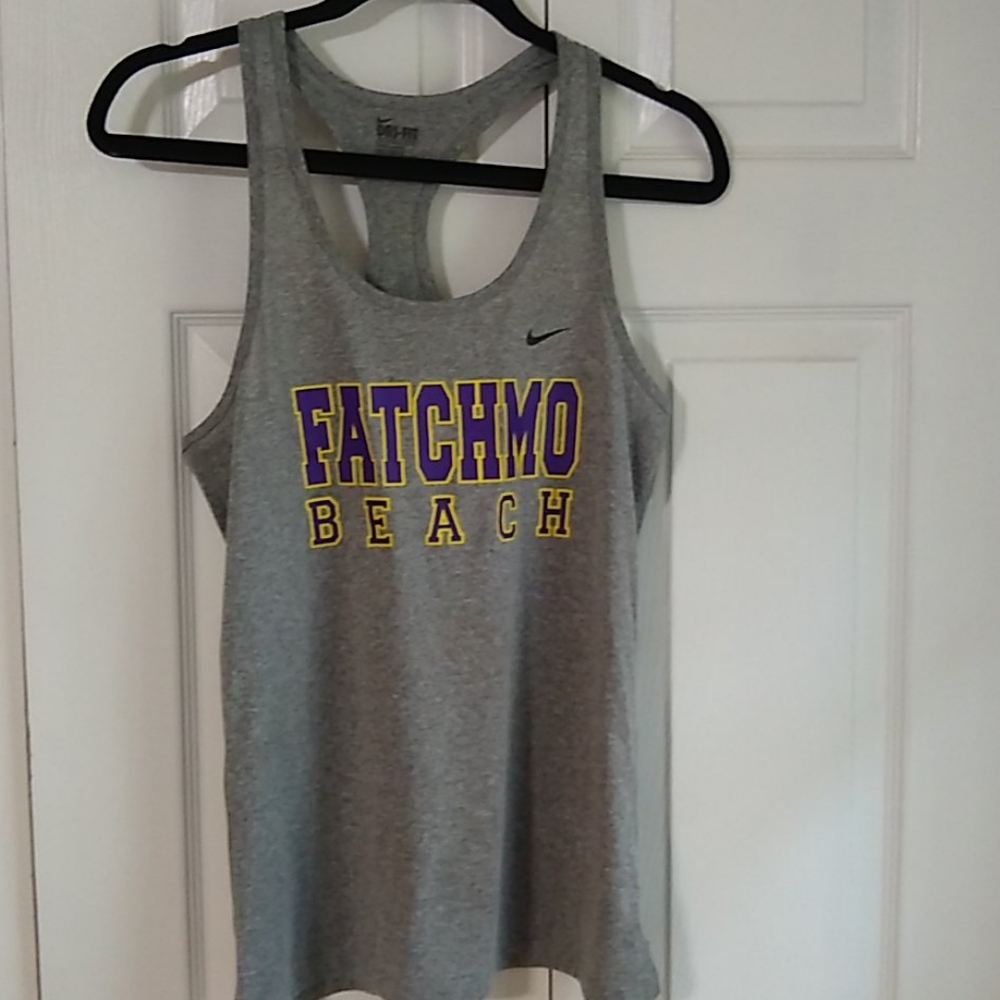 Nike dri fit slim fit work out tank top me…